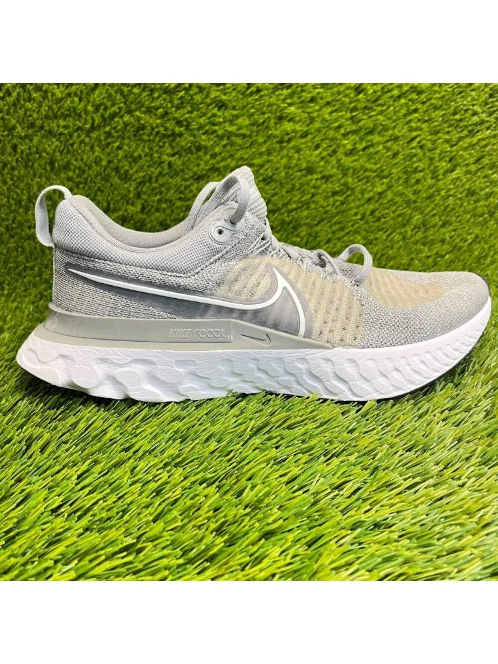 Nike React Infinity Run Flyknit 2 Womens Size 9.5 Gray Running Shoes Sneakers
